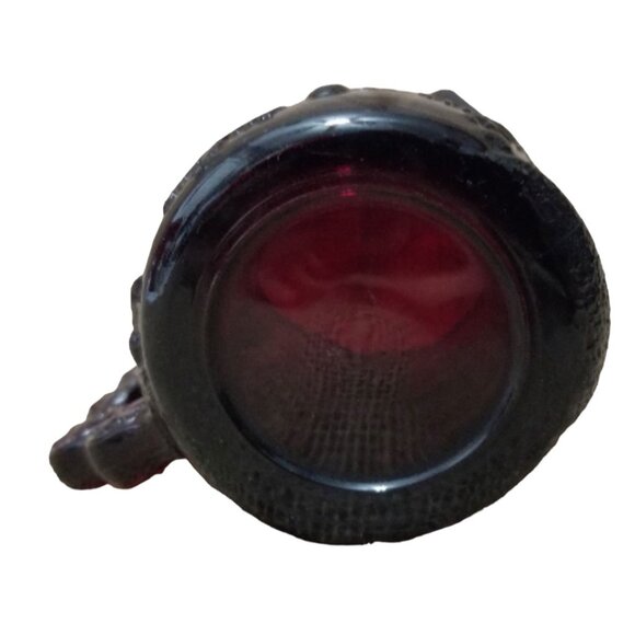 Luminarc Vintage Arcoroc Snowman Ruby Red Glass Mug, Coffee Cup Tea Christmas Fr - Picture 5 of 7